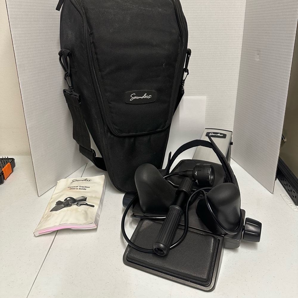 Saunders Cervical Neck Traction Device Hometrac with Case Lightly Used Condition